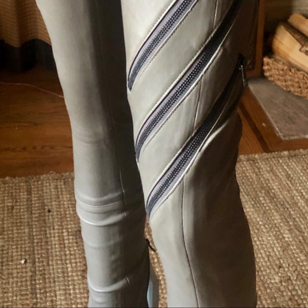 NWOT Thomas Wylde grey Stretch leather pants XS - Picture 6 of 8